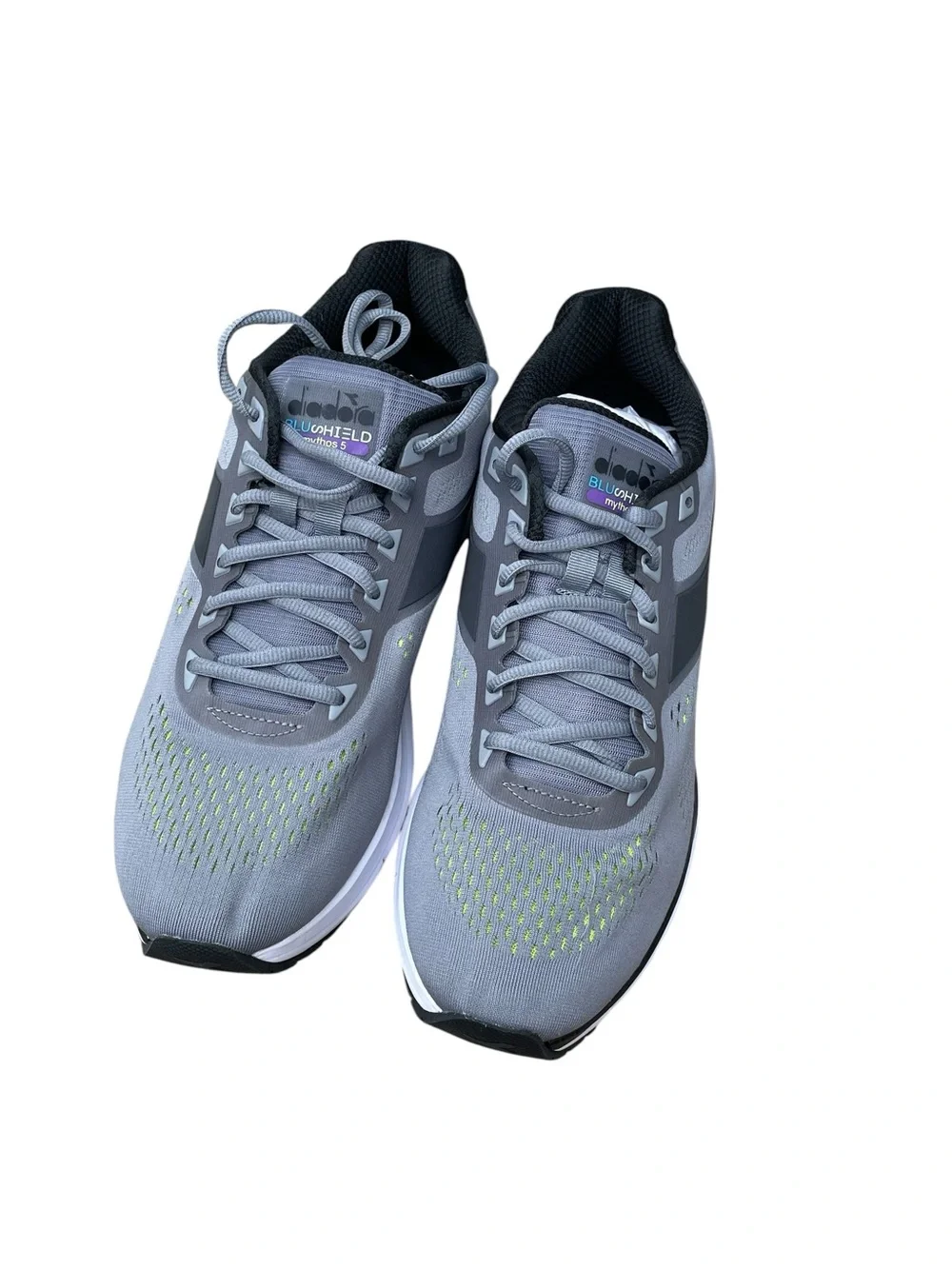 Diadora‎ Mythos Blushield 5 Sneakers, Steel Grey/Black/Volt, Size 12.5, NWOT
